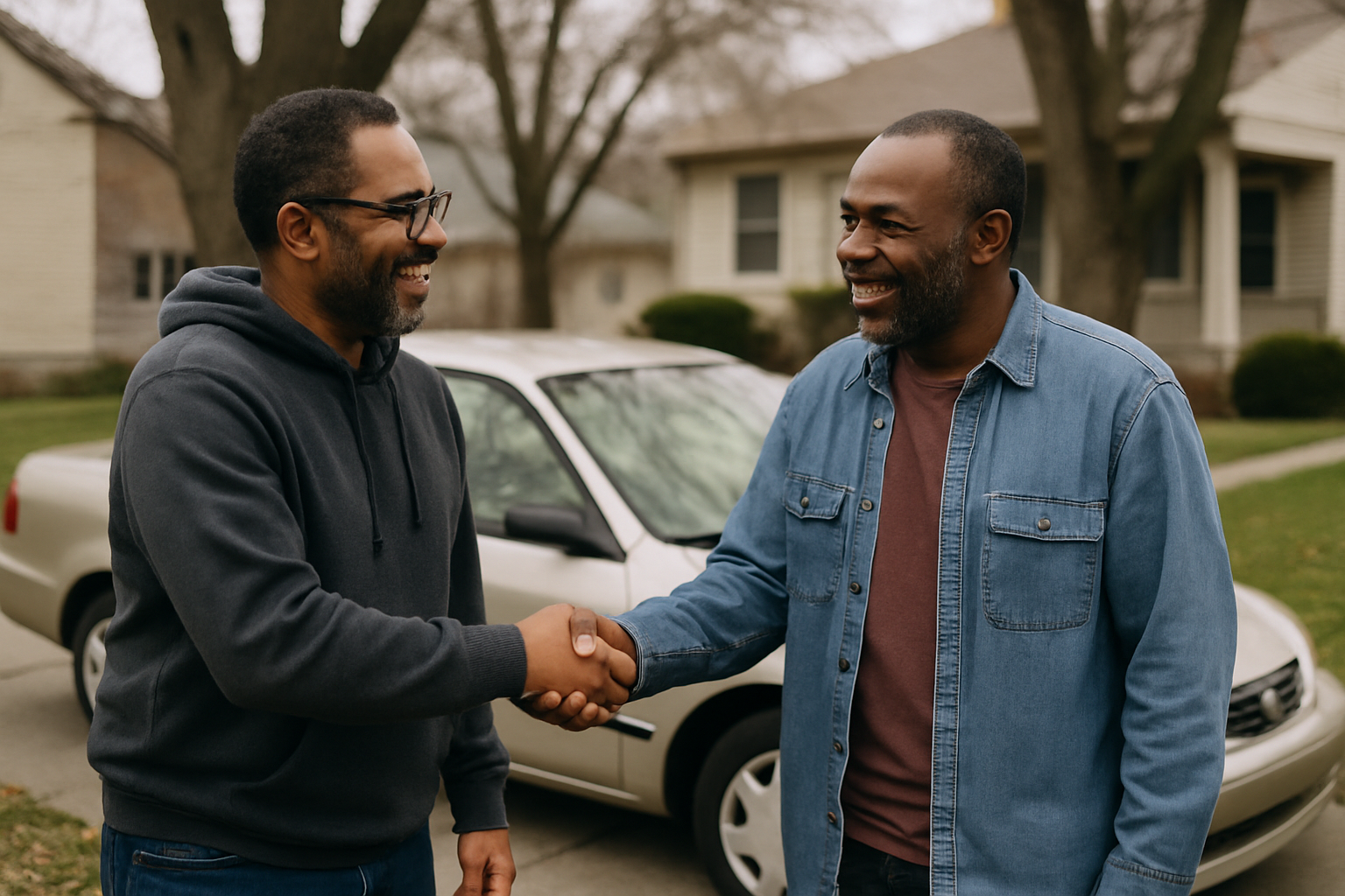 Vehicle donation moment in Waukegan
